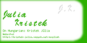 julia kristek business card