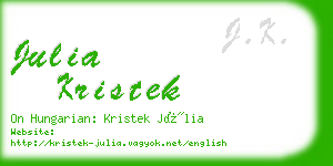 julia kristek business card